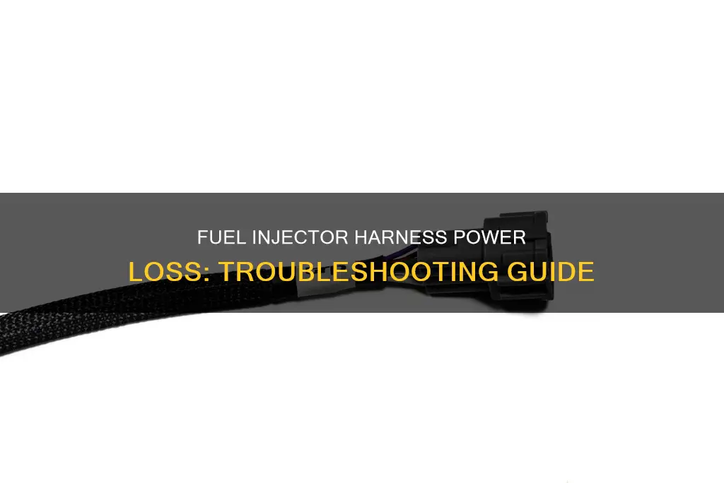 why would i lose power at fuel injector harness