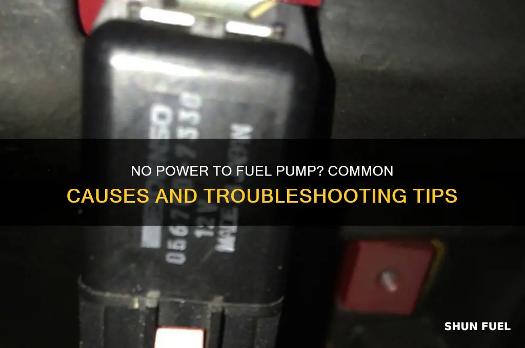 why would i not have current to my fuel pump