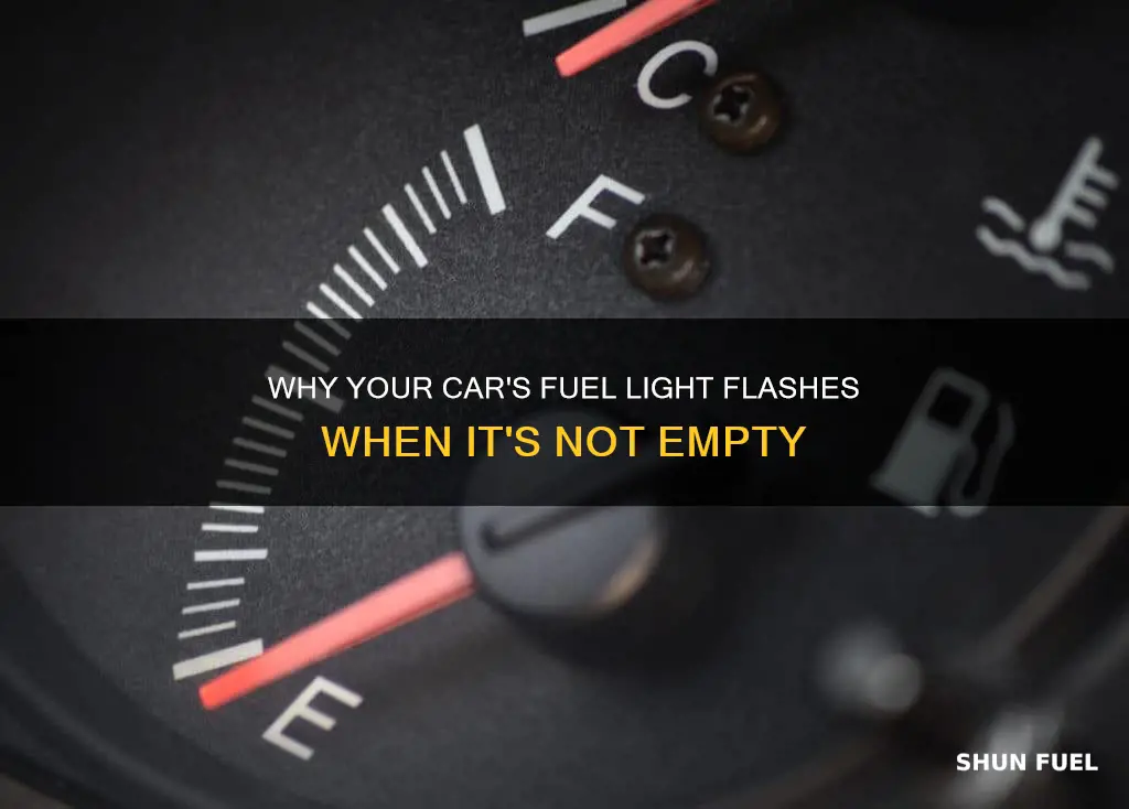 why would my car flash low fuel when it not