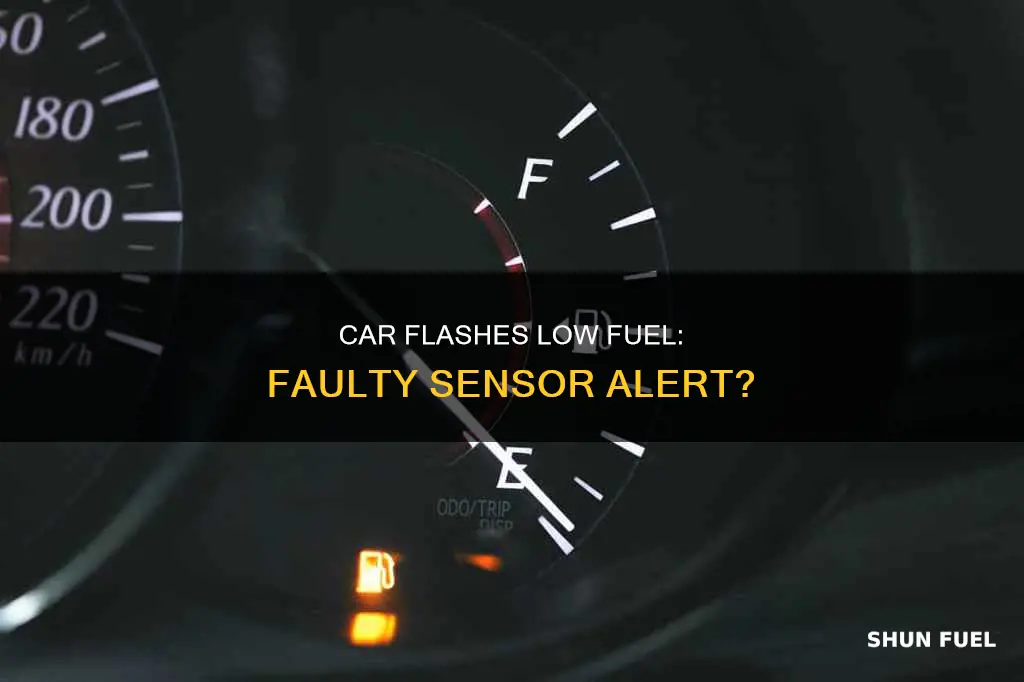 why would my car flash low fuel when it not