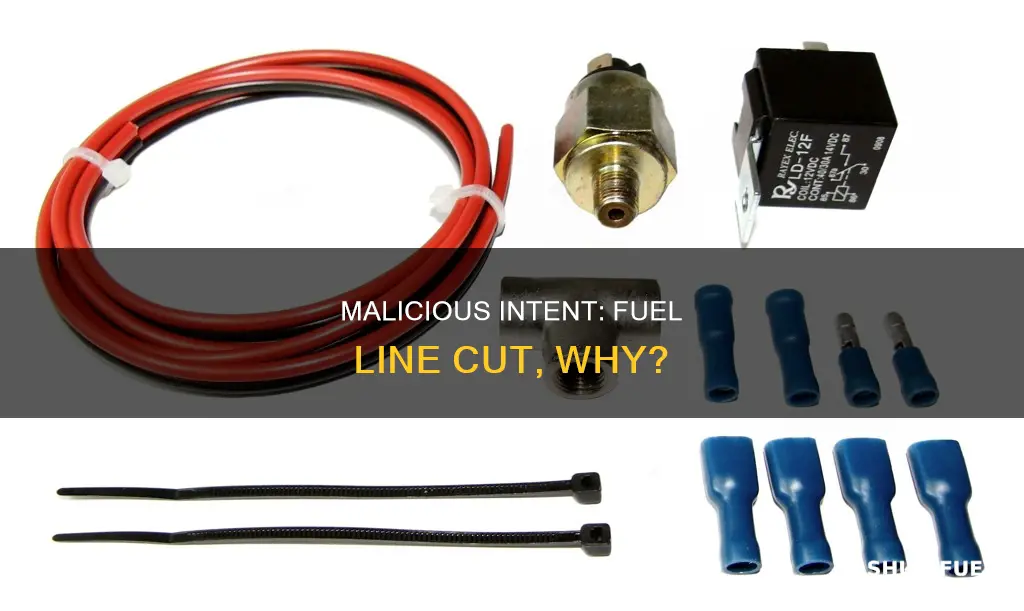 why would someone cut a fuel line