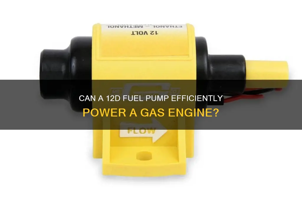 will a 12d fuel pump work on gas enigine