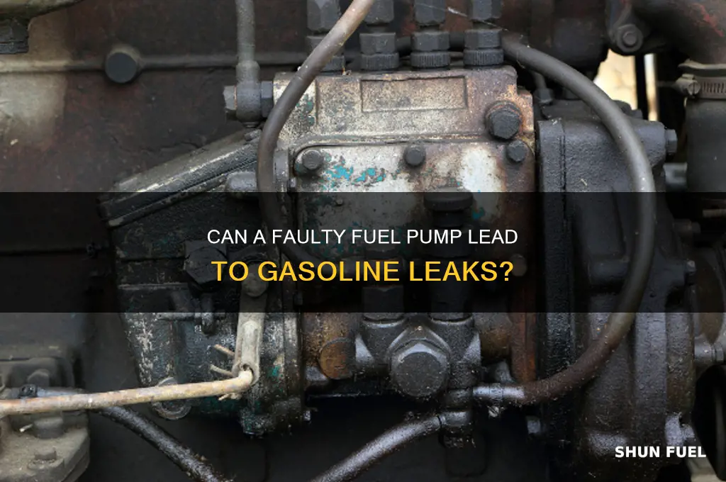 will a bad fuel pump cause gas to leak