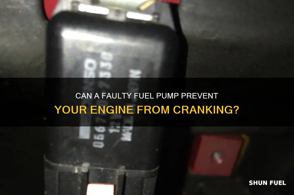 will a bad fuel pump cause no crank
