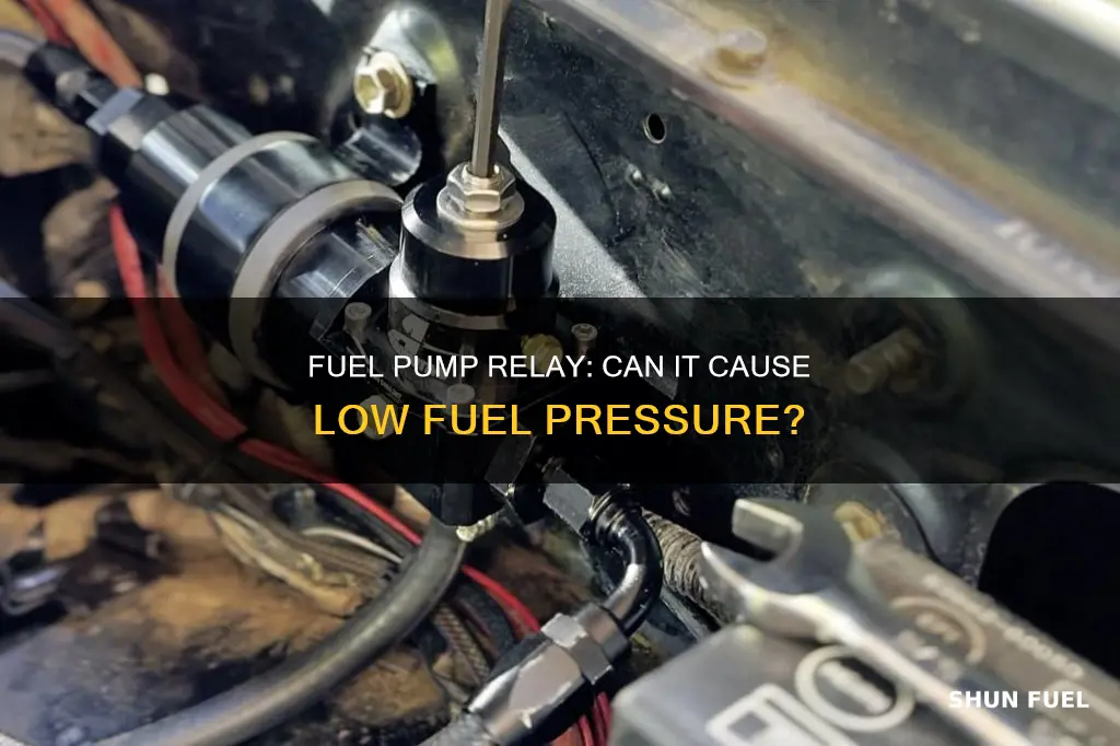 will a bad fuel pump relay cause low fuel pressure