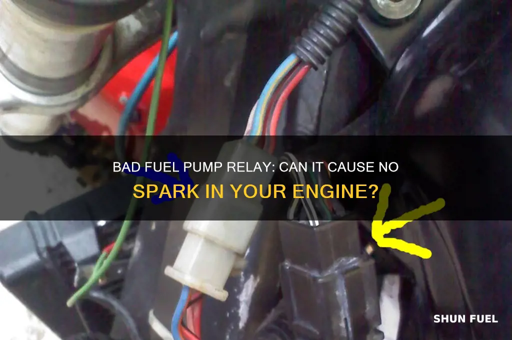 will a bad fuel pump relay cause no spark