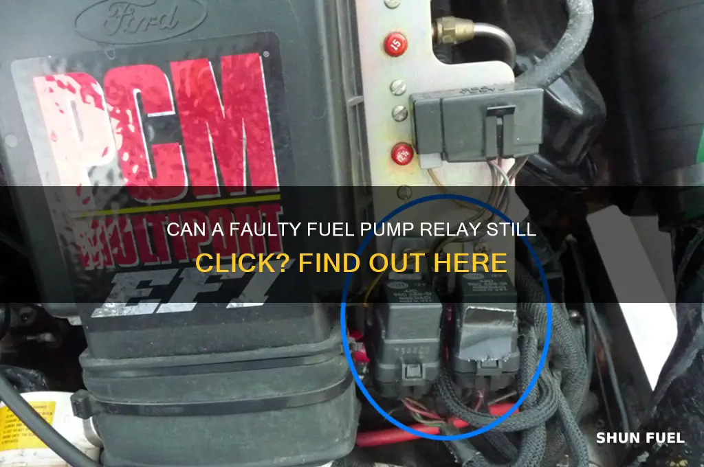 will a bad fuel pump relay still click