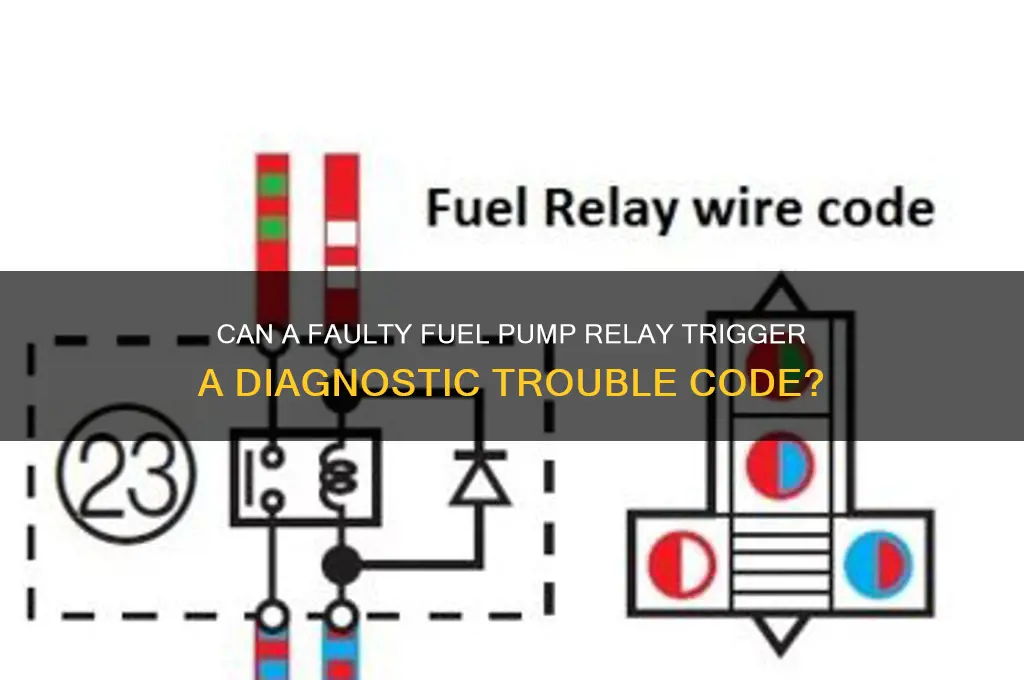 will a bad fuel pump relay throw a code
