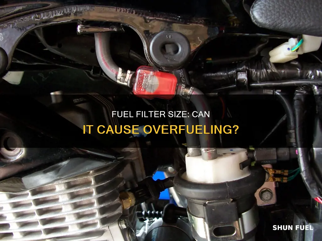 will a bigger fuel fiter cause too much fuel