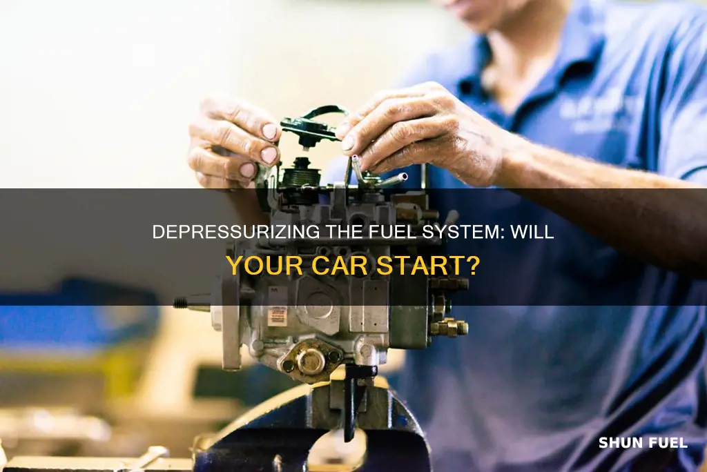 will a car start after depressurizing the fuel system