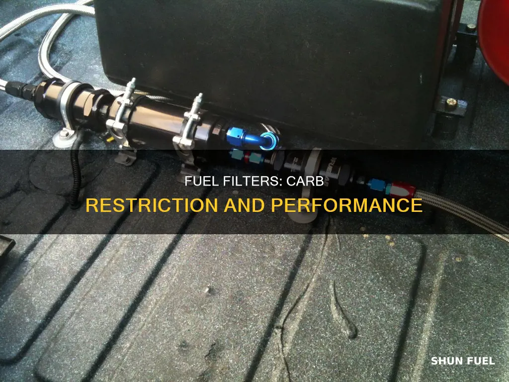 will a carb fuel filter restrict fuel
