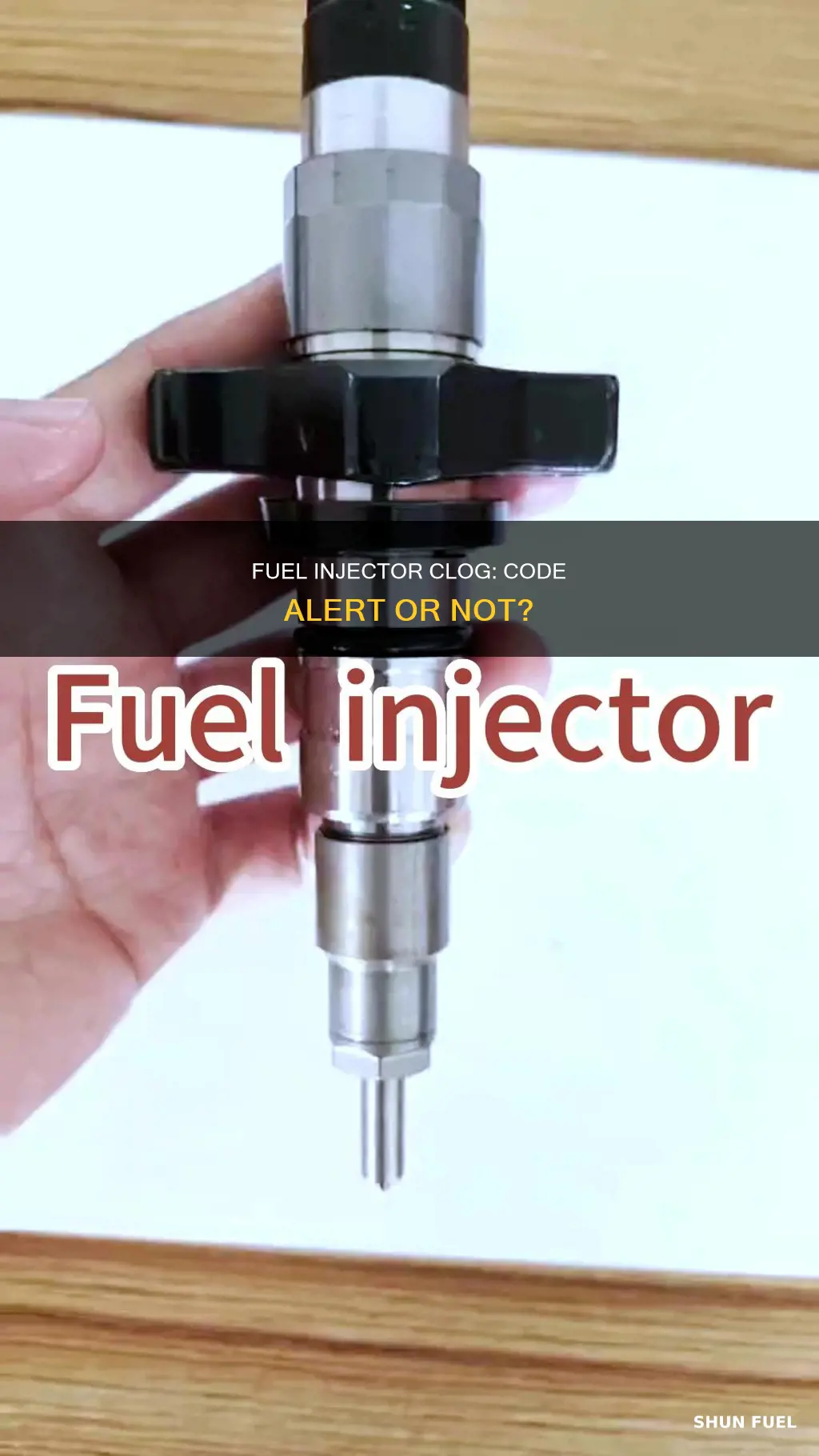 will a clogged fuel injector throw a code