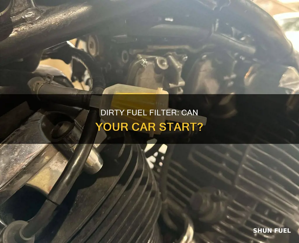 will a dirty fuel filter prevent starting