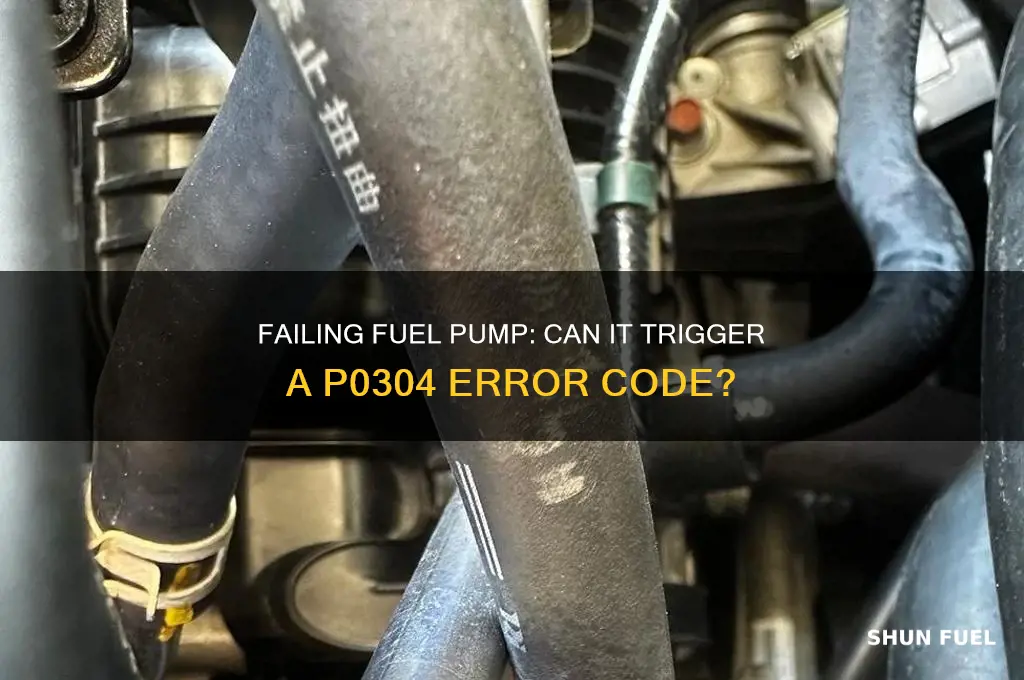 will a failing fuel pump cause a p0304 code