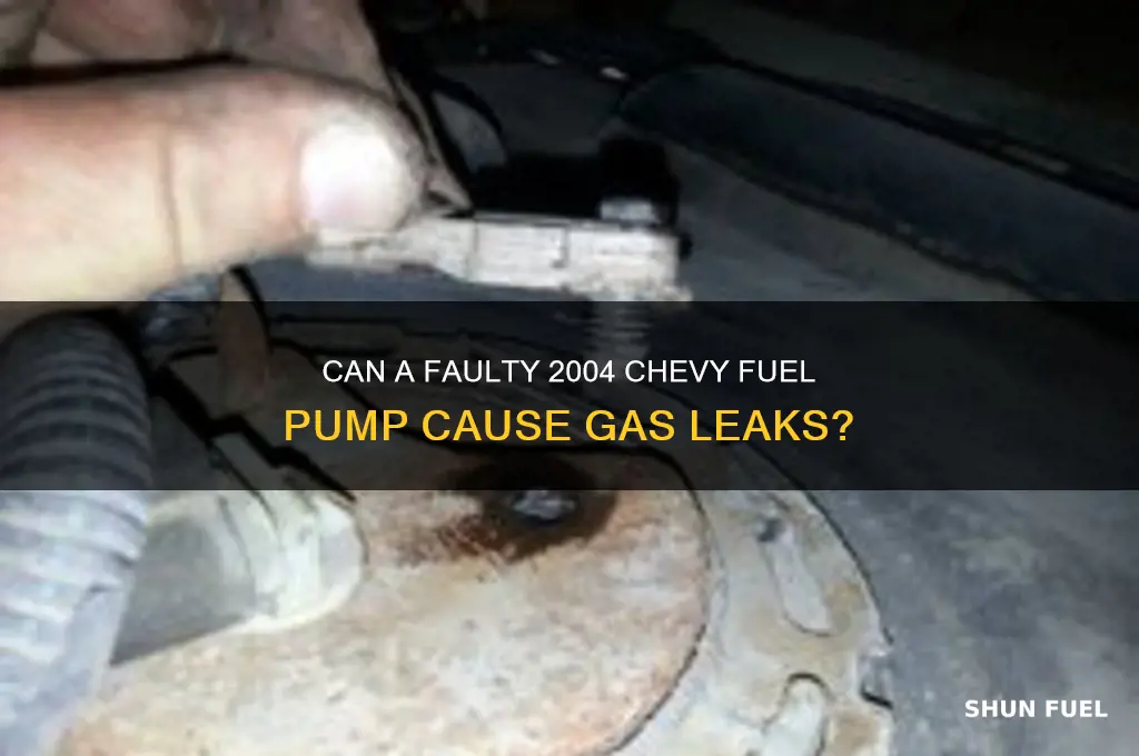 will a fuel pump on 04 chevy cause gas leak