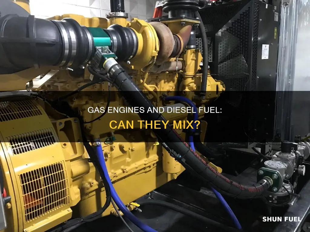 will a gas engine run on diesel fuel