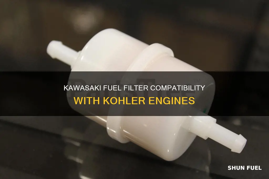 will a kawasaki fuel filter work for a kohler engine