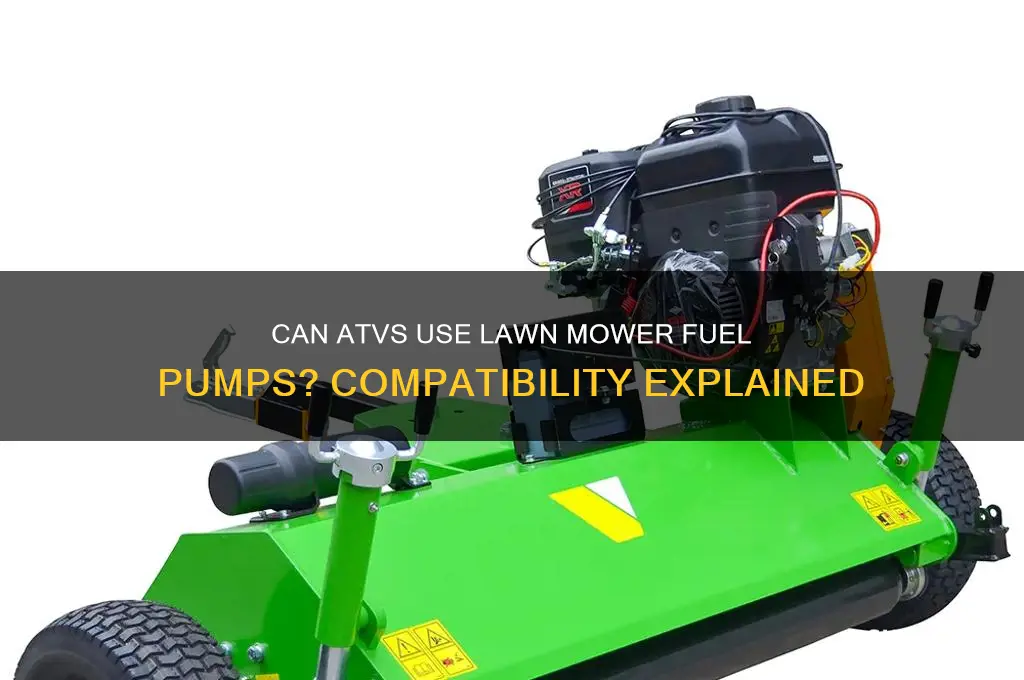 will a lawn mower fuel pump work on an atv