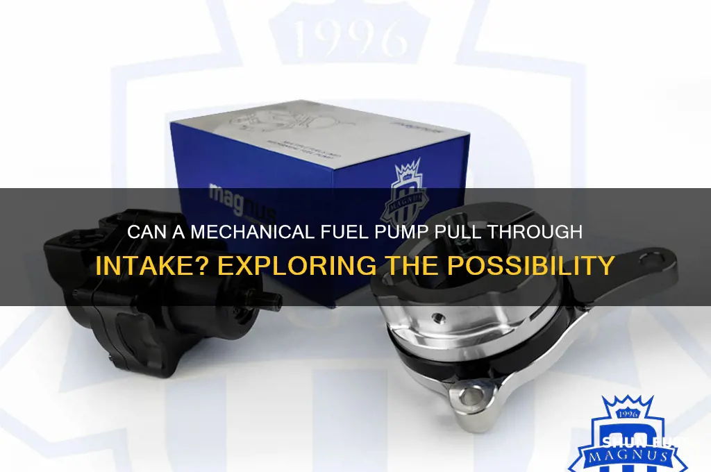 will a mechanical fuel pump pull through intake