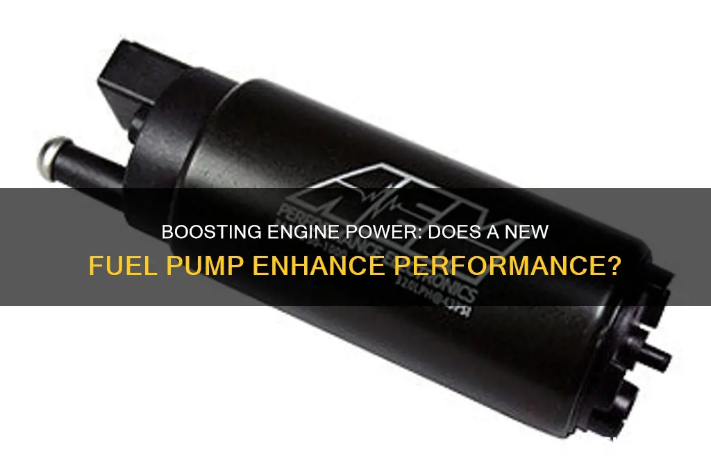 will a new fuel pump improve performance