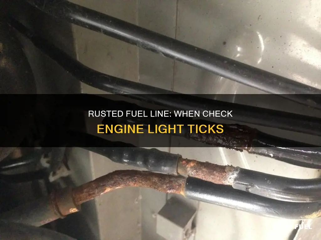 will a rusted fuel line give a check engine light