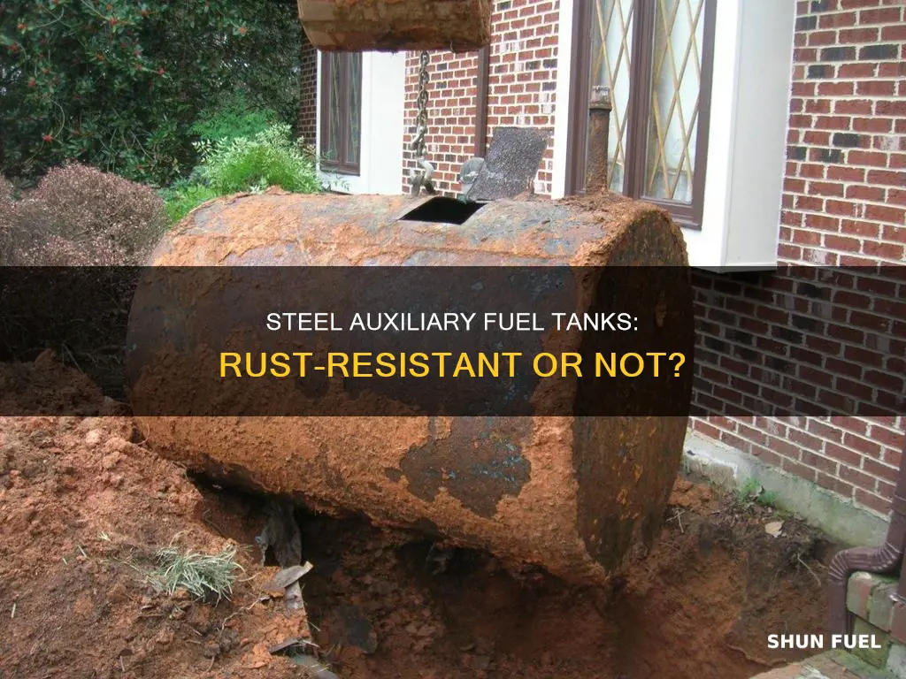 will a steel auxiliary fuel tank rust