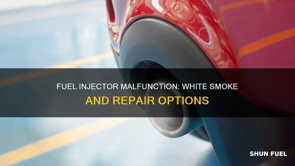 will a stuck open fuel injector cause white smoke