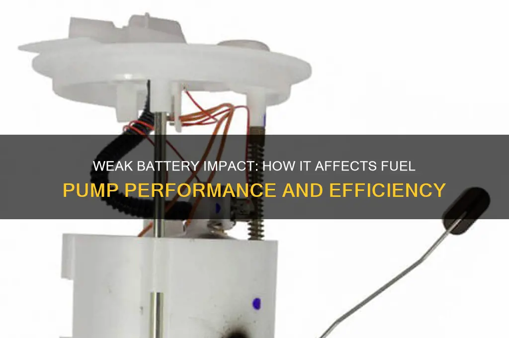 will a weak battery affect the fuel pump