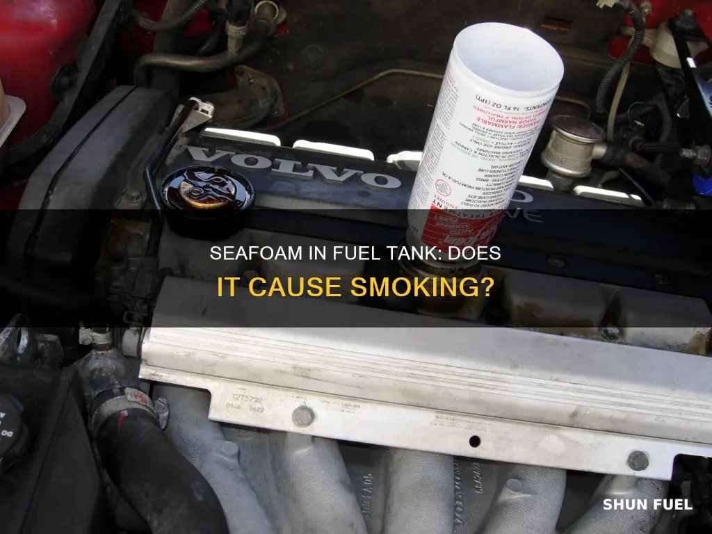 will addding seafoam to fuel tank cause smoing
