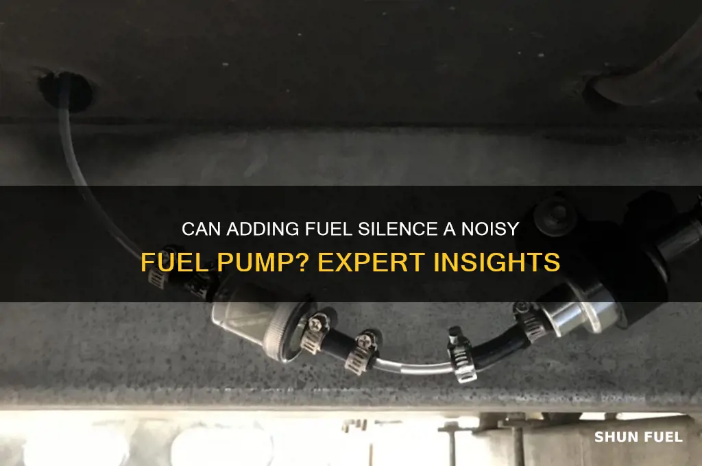will adding fuel fix loud fuel pump