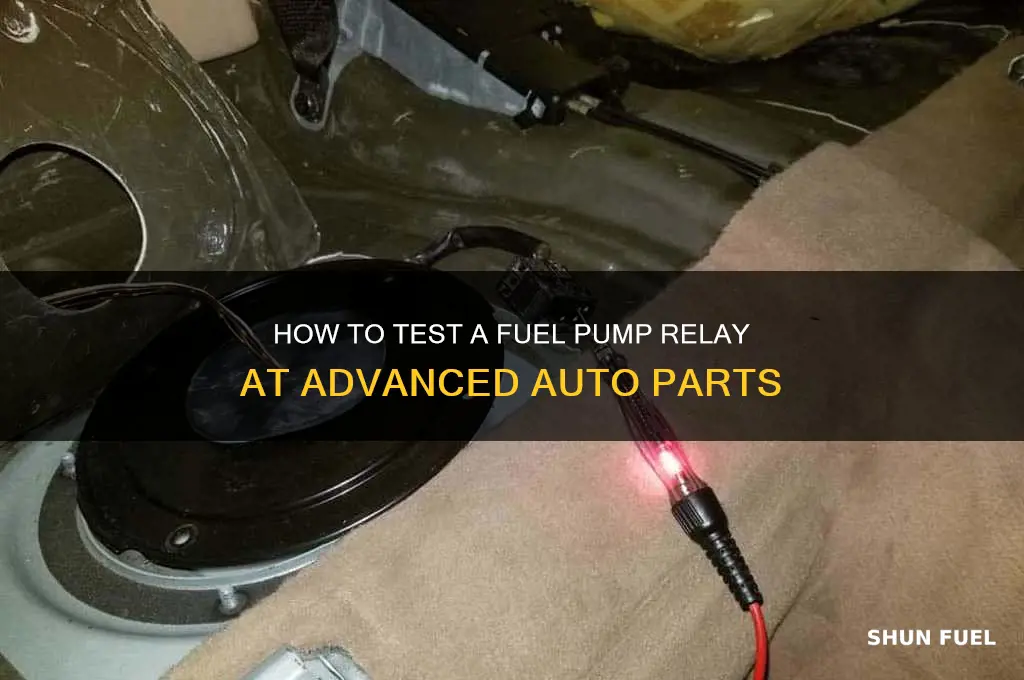 will advanced auto parts test a fuel pump relay