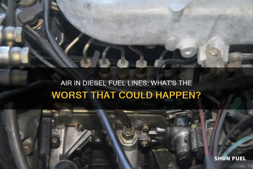 will air in the fuel line cause a diesel engine