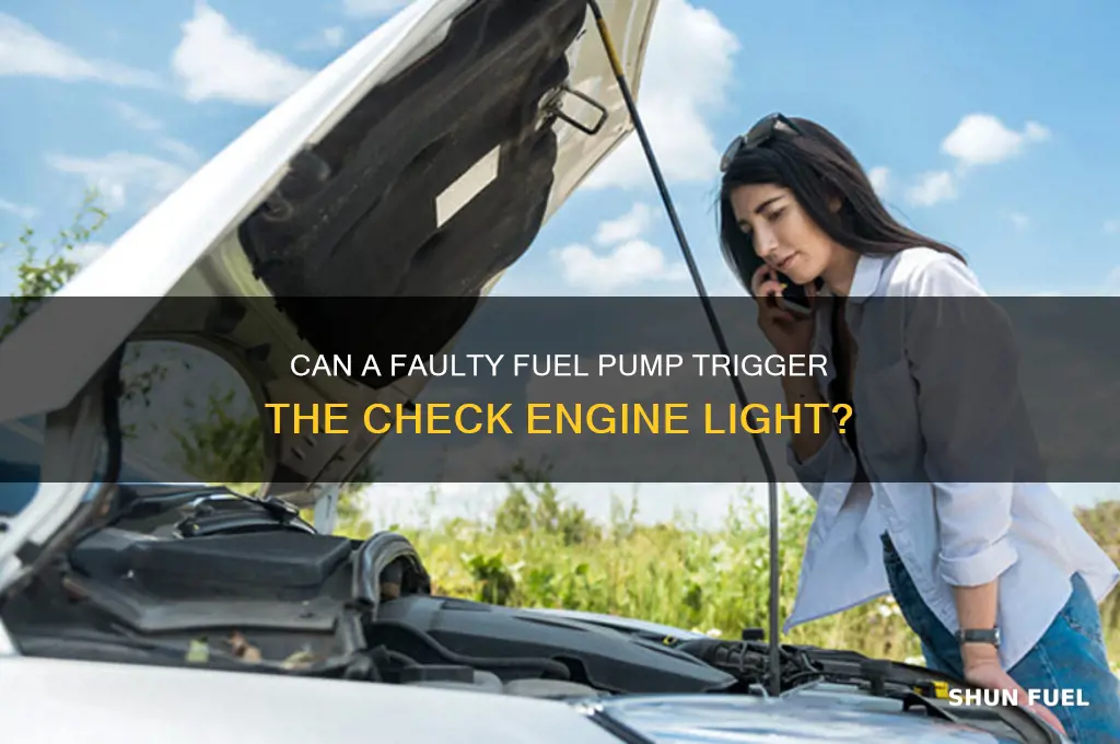will bad fuel pump fuel cap light on