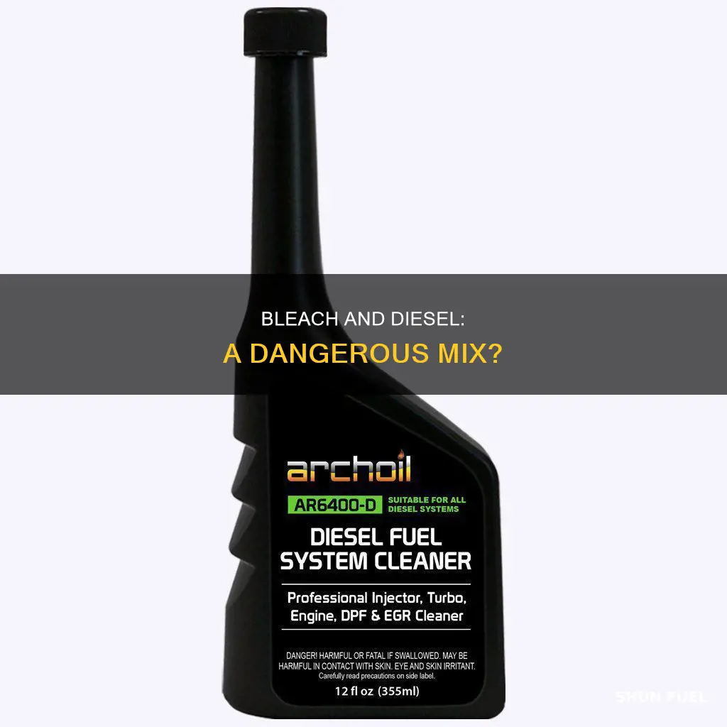 will bleach dissolve in diesel fuel