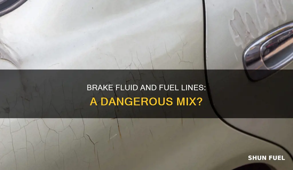 will brake fluid eat fuel line
