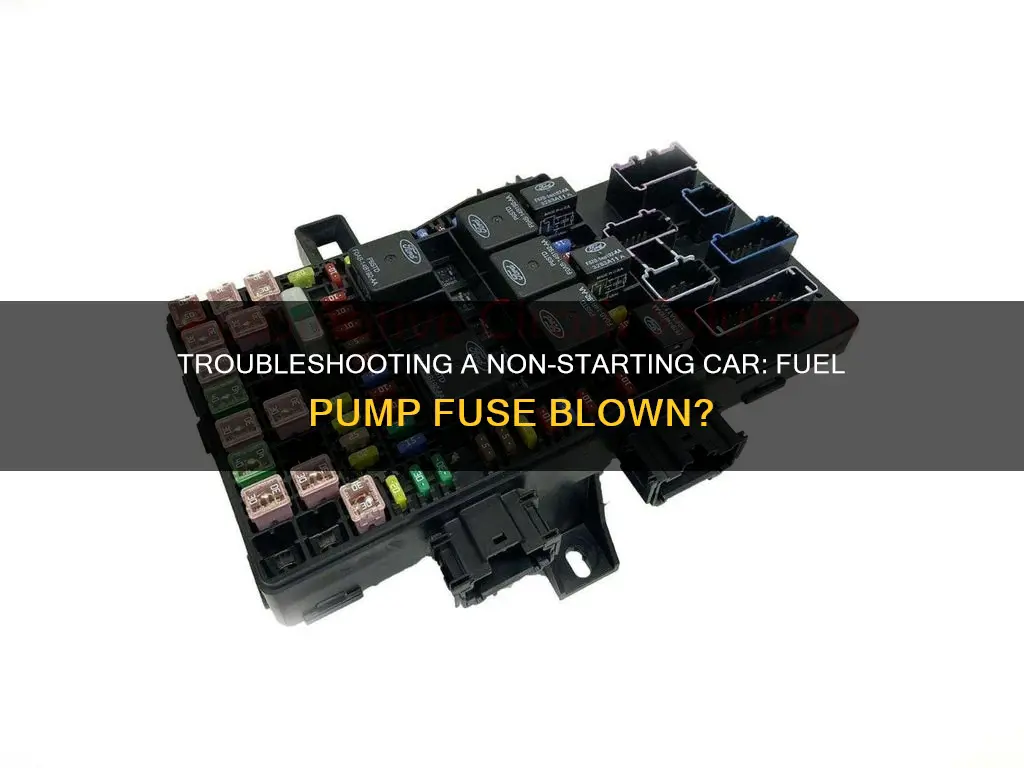 will car start if fuel pump fuse is blwn