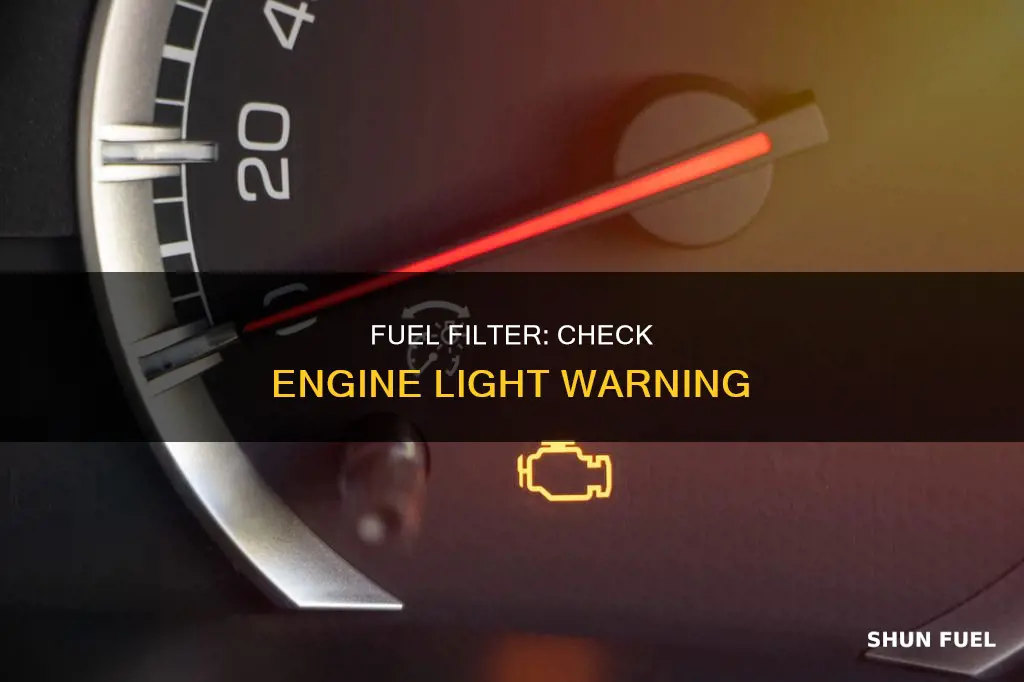 will check engine light came on for fuel filter