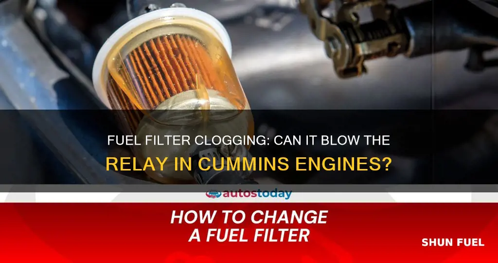 will clogged fuel filter blow relay cummins