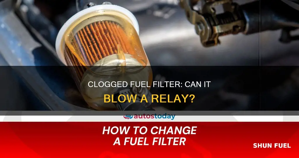 will clogged fuel filter blow relay