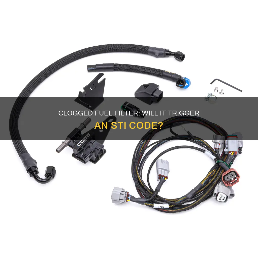 will clogged fuel filter throw code sti