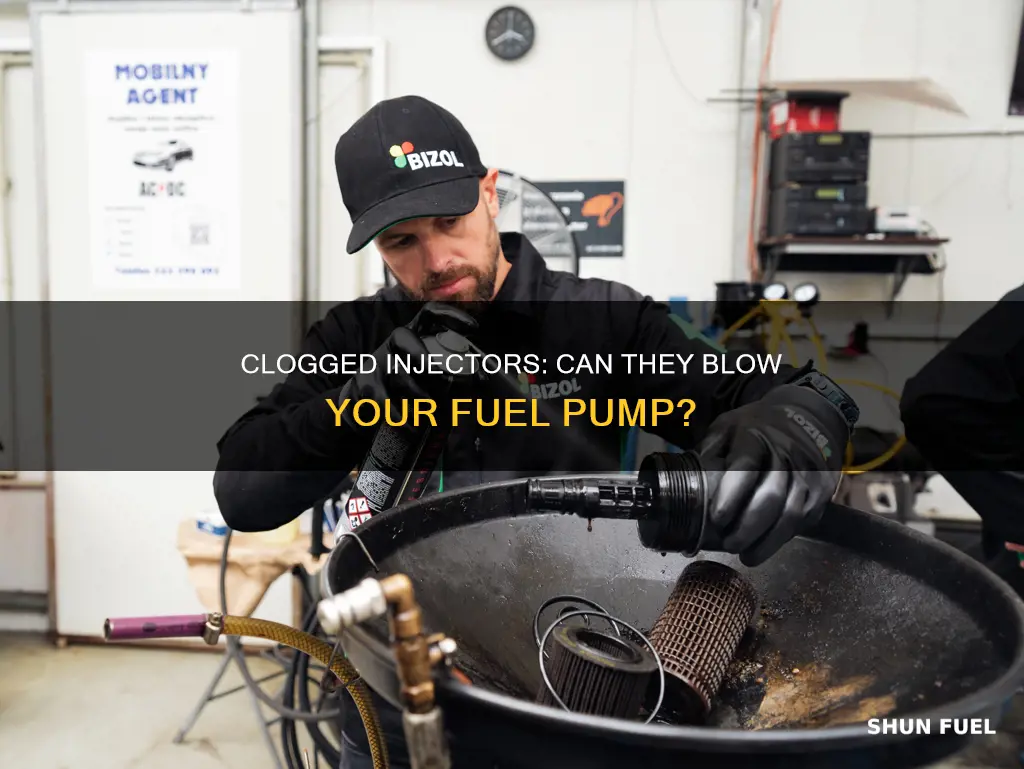 will clogged injectors blow fuel oump