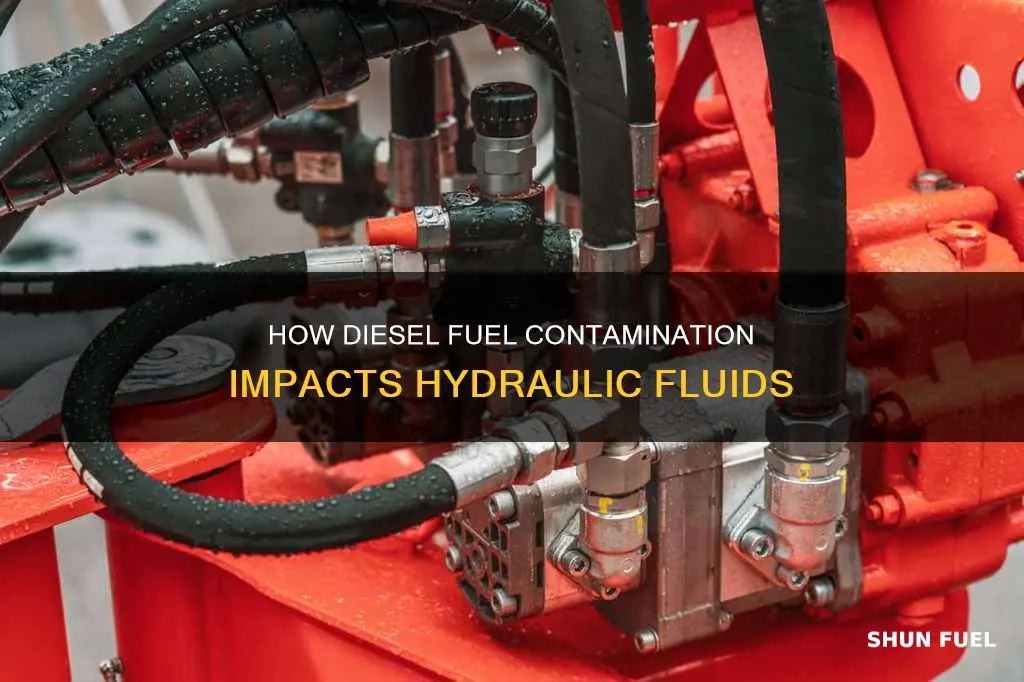 will diesel fuel contaminated hydraulic fluid