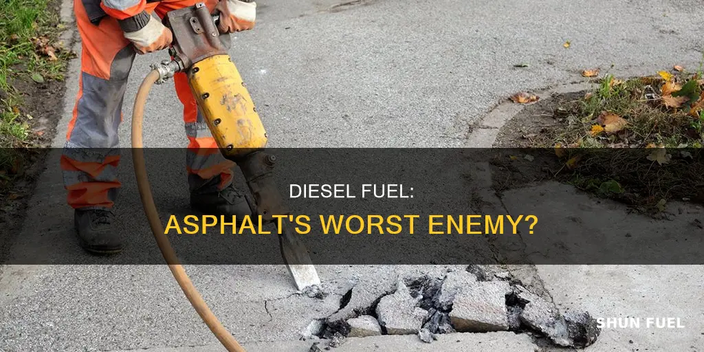 will diesel fuel damage asphalt