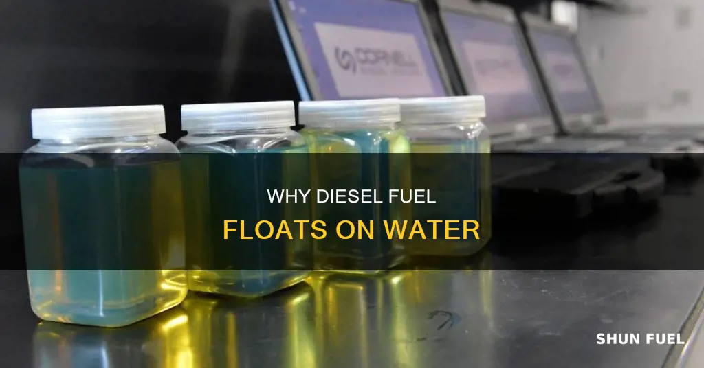will diesel fuel float on water