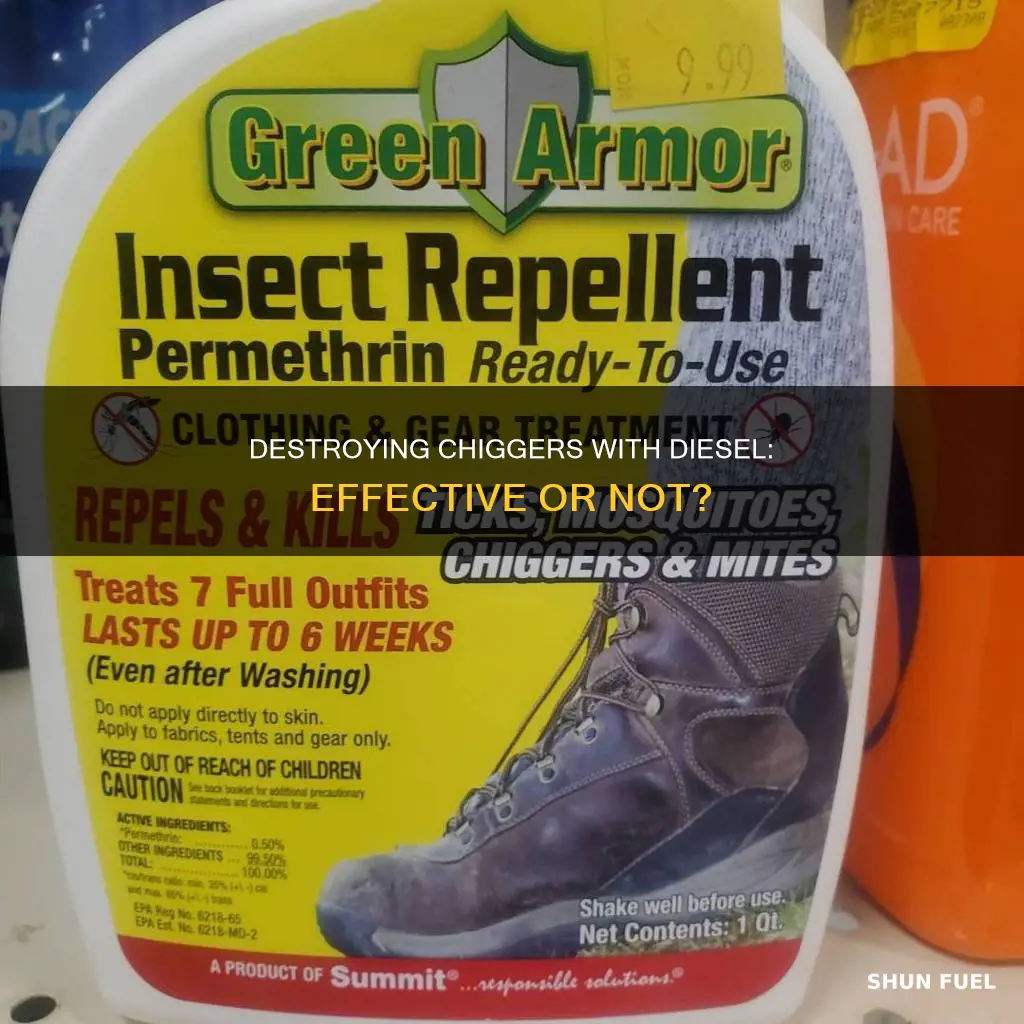 will diesel fuel kill chiggers