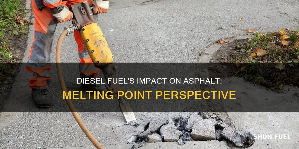 will diesel fuel melt asphalt
