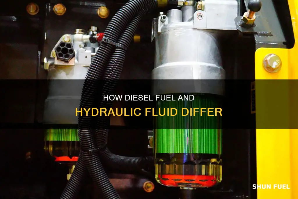 will diesel fuel separate from hydraulic fluid