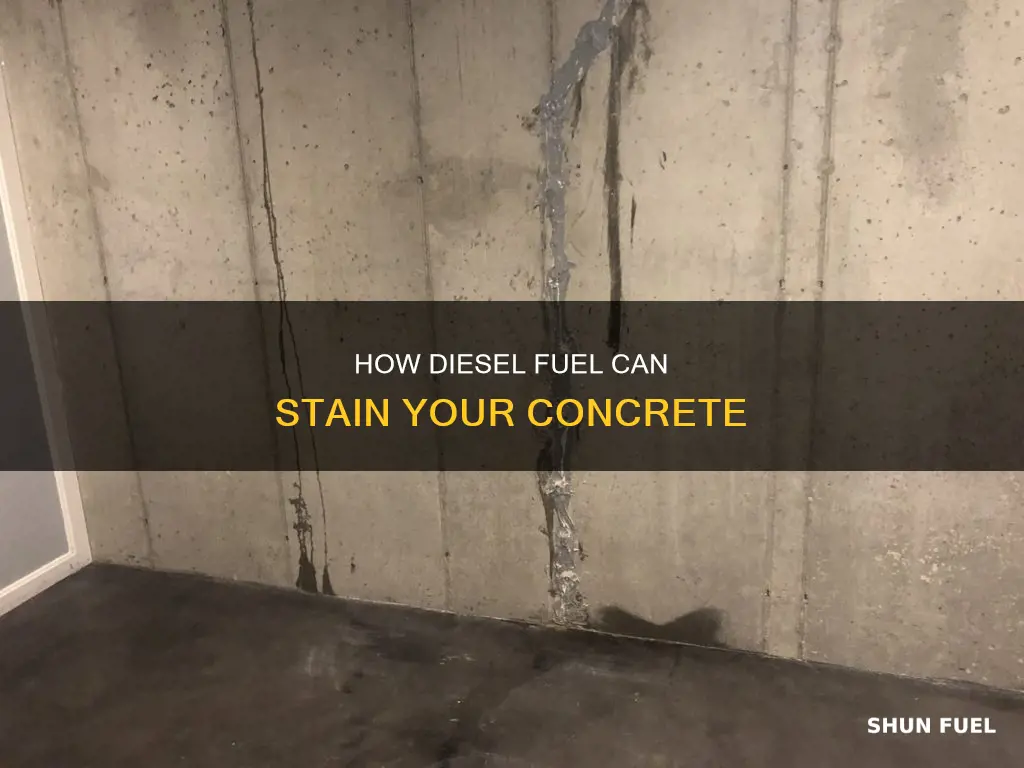 will diesel fuel stain concrete