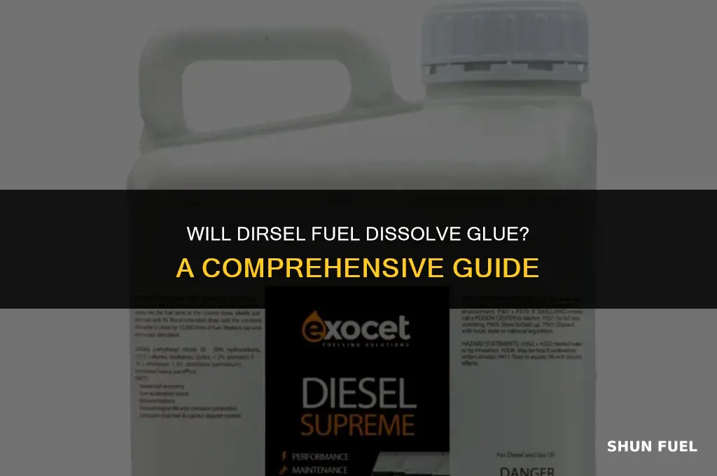 will dirsel fuel remove glue