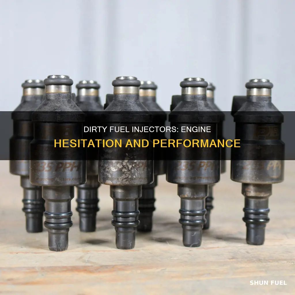 will dirty fuel injectors cause engine to hesitate when starting